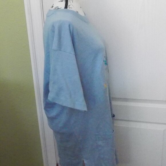 Nassau Bahamas Embroidered Tropical Beach Dress Tunic 1X 2X 3X - Picture 3 of 4